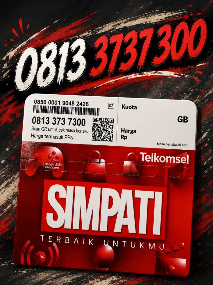Nomor cantik telkomsel 11 digit seri ABAB ekor ratusan /3737 300 4g/5g