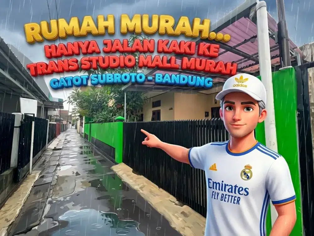 JUAL RUMAH MURAH DI,, GATOT SUBROTO, BATUNUNGGAL, BUAH BATU, BANDUNG KOTA.