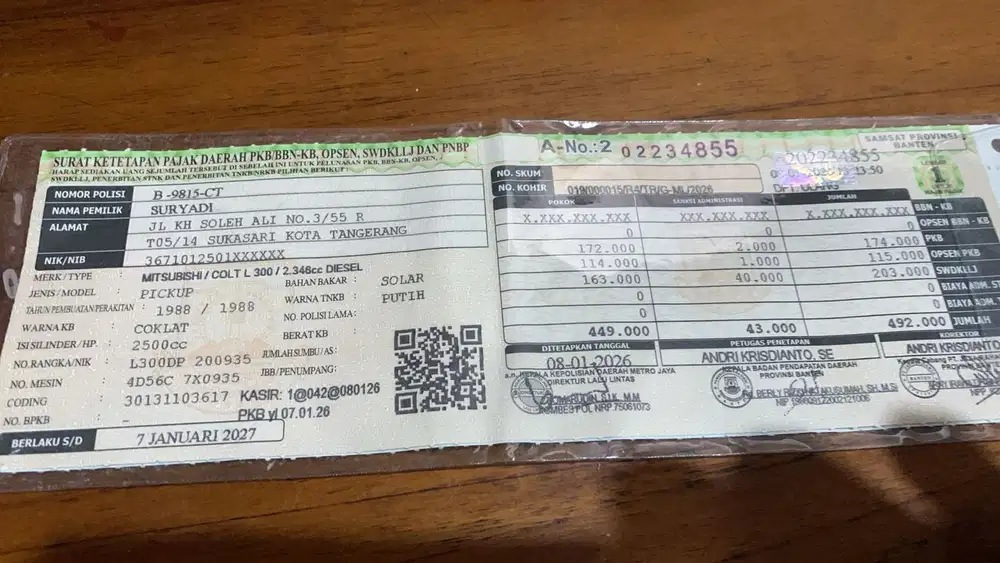 Mitsubishi Colt L300 1988 Diesel