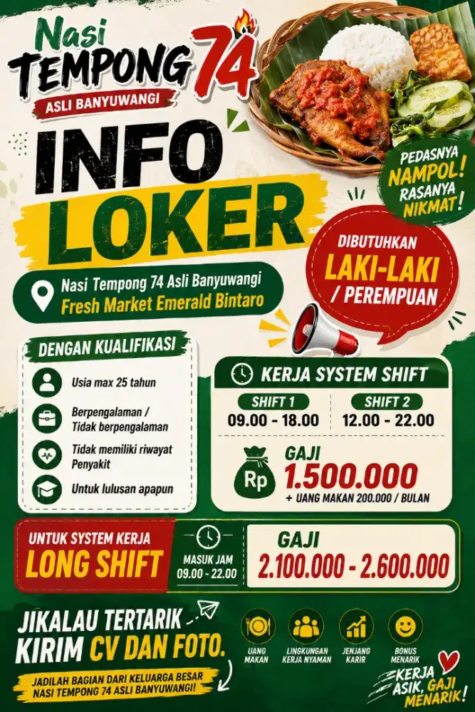 DI BUTUHKAN SECEPATNYA