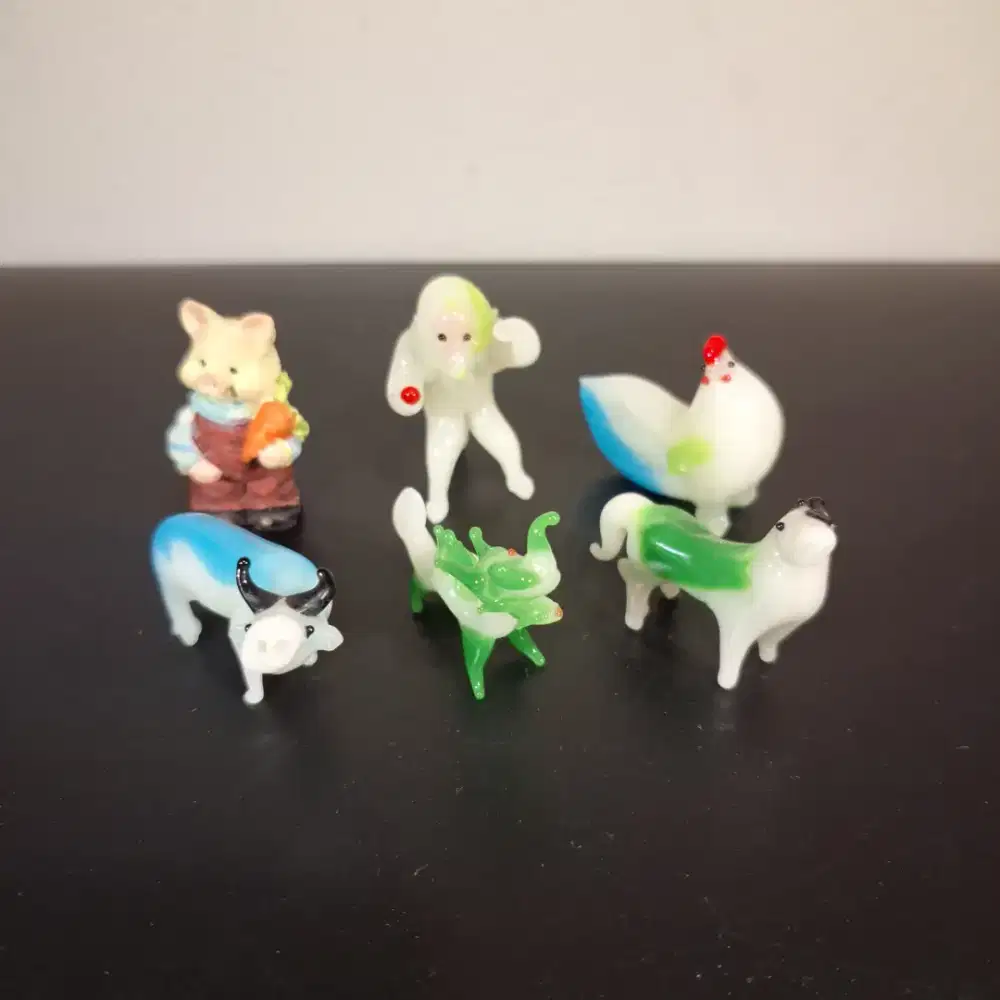Patung Pajangan Jadul Mini Chinese Zodiak 6 pcs