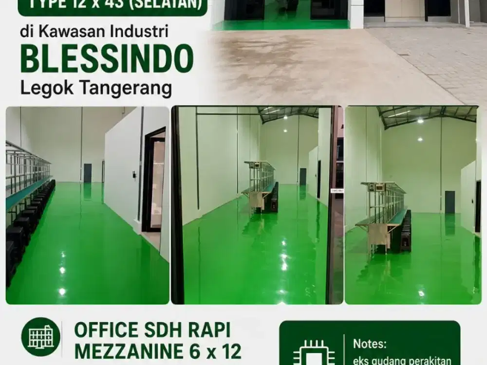 DIJUAL GUDANG RAPIH EPOXY-516M2-BLESSINDO-LEGOK TANGERANG