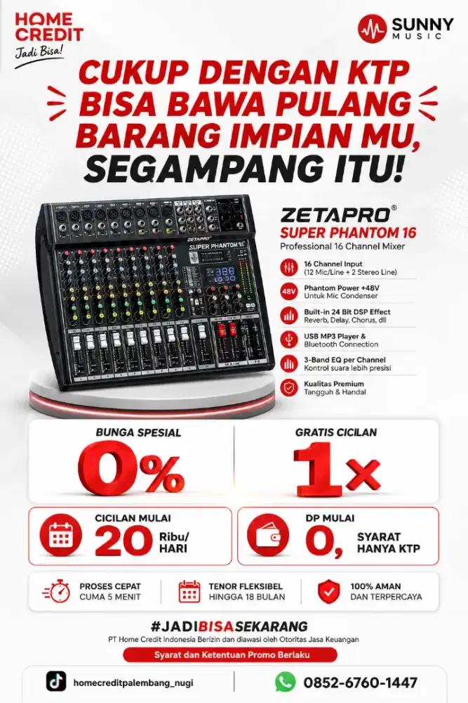 PROMO KREDIT MIXSER ZETAPRO SUPER PHANTOM 16 TERMURAH SEKOTA PALEMBANG