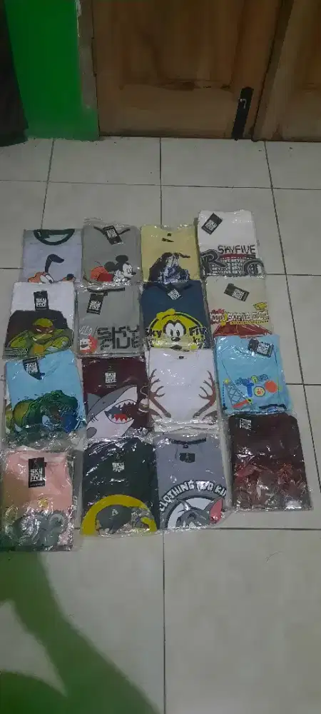 Kaos anak 2 -6 tahun mix size