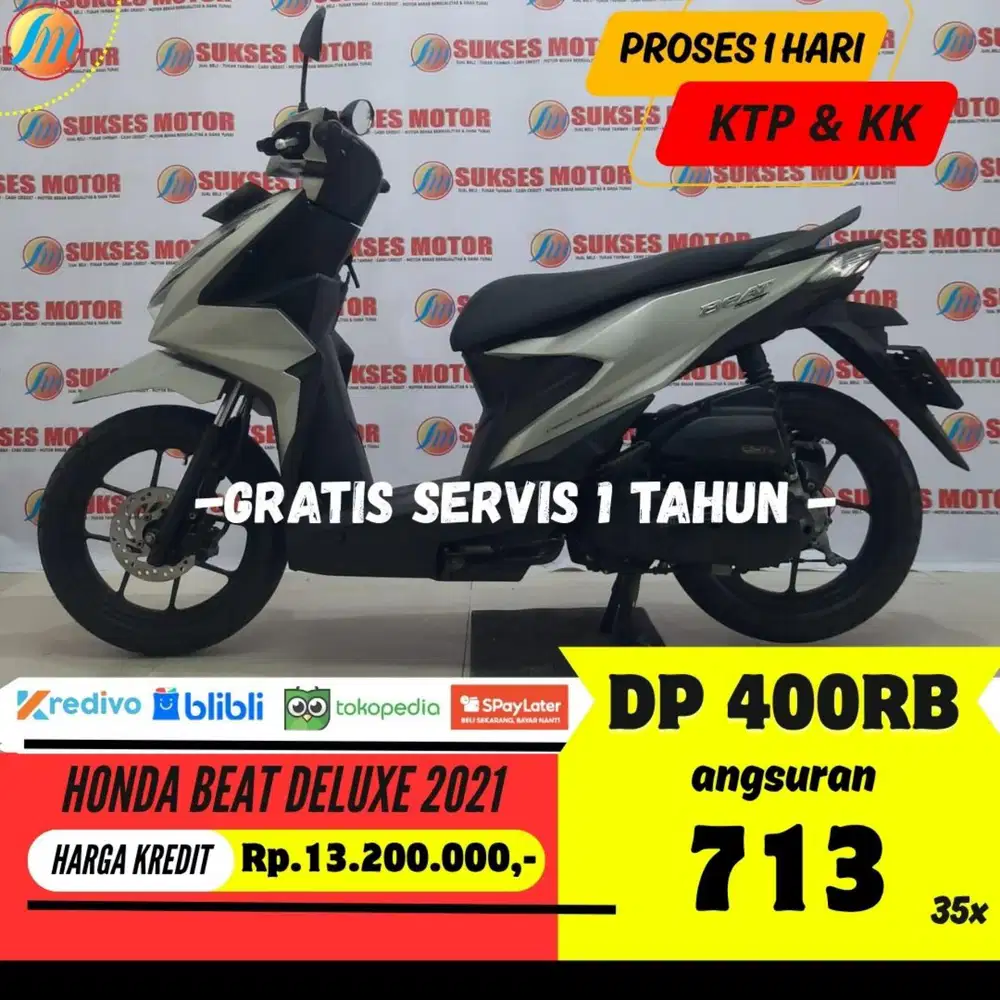 READY HONDA BEAT DELUXE 2021 CASH KREDIT SEKEN BERGARANSI