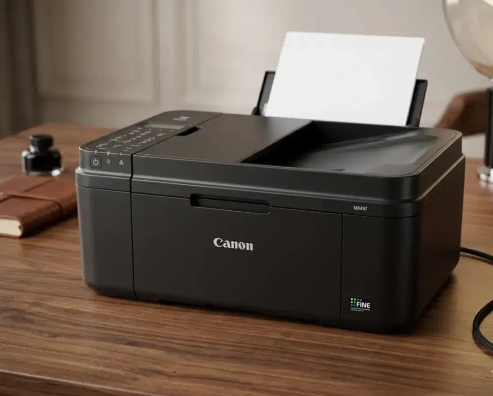 ​Printer Canon PIXMA MX497 All-in-One Wi-Fi Print Scan Copy Fax Mulus