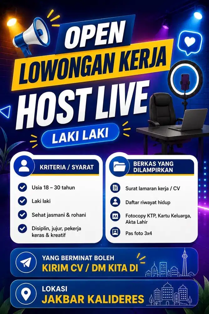 Lowongan kerja host live