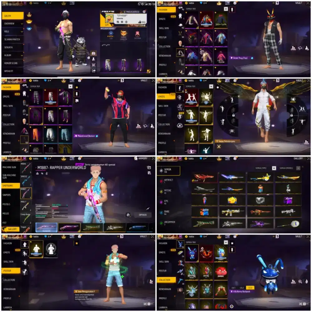 Di jual akun ff