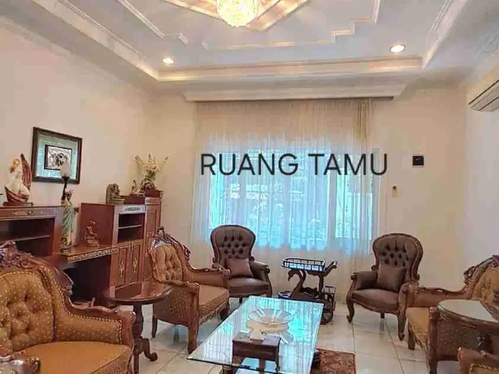 RUMAH HALAMAN LUAS MEWAH ROW JALAN 2 MOBIL DI SUNTER JAKARTA UTARA