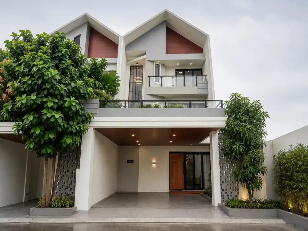 Scandinavian Modern 3 Lantai Rooftop di Jagakarsa dekat Tol Desari