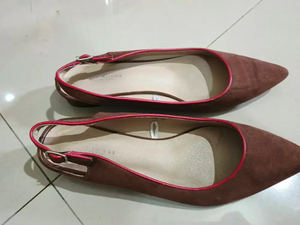 Sepatu heels wanita coklat size 39