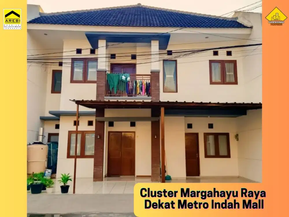Dijual / Disewakan Rumah Cluster Terawat di Margahayu Raya | LT 130 | 4 KT | Dekat Metro Indah Mall