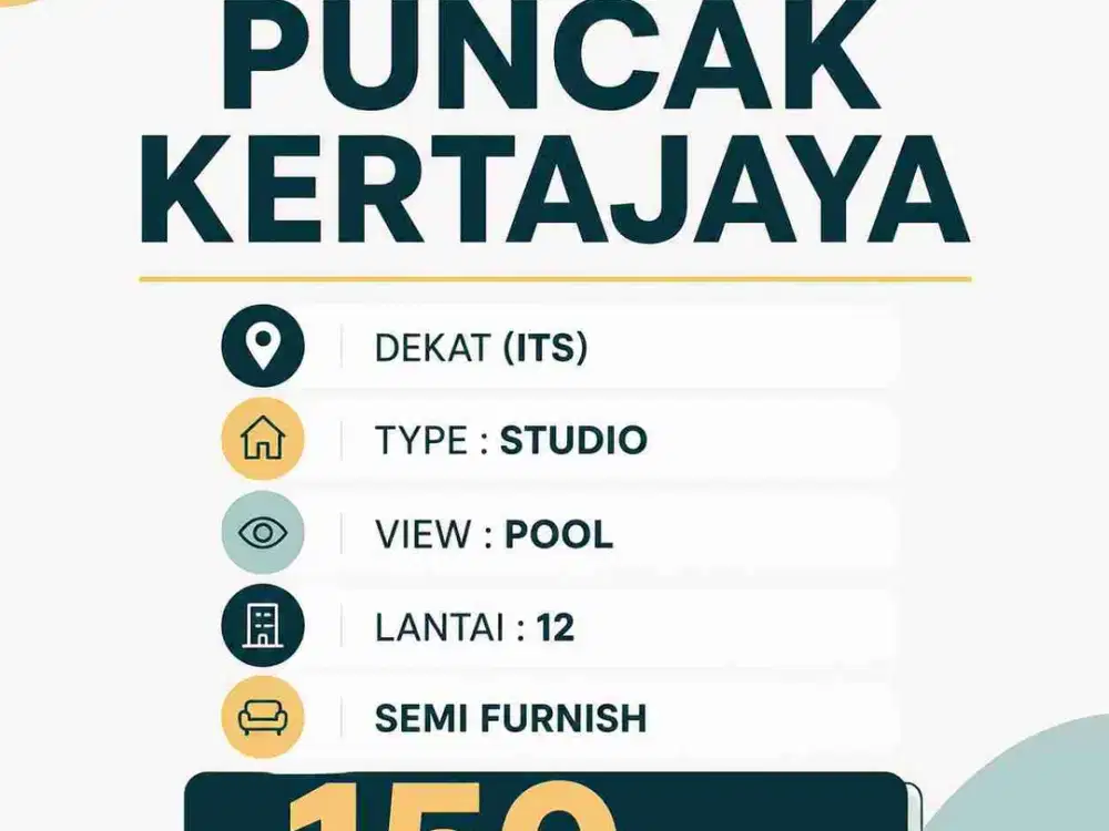 Termurah‼️Apartemen Puncak Kertajaya dekat ITS