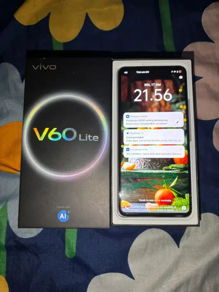 Jual vivo v60 lite 8/256 kelengkapan fullset no minus