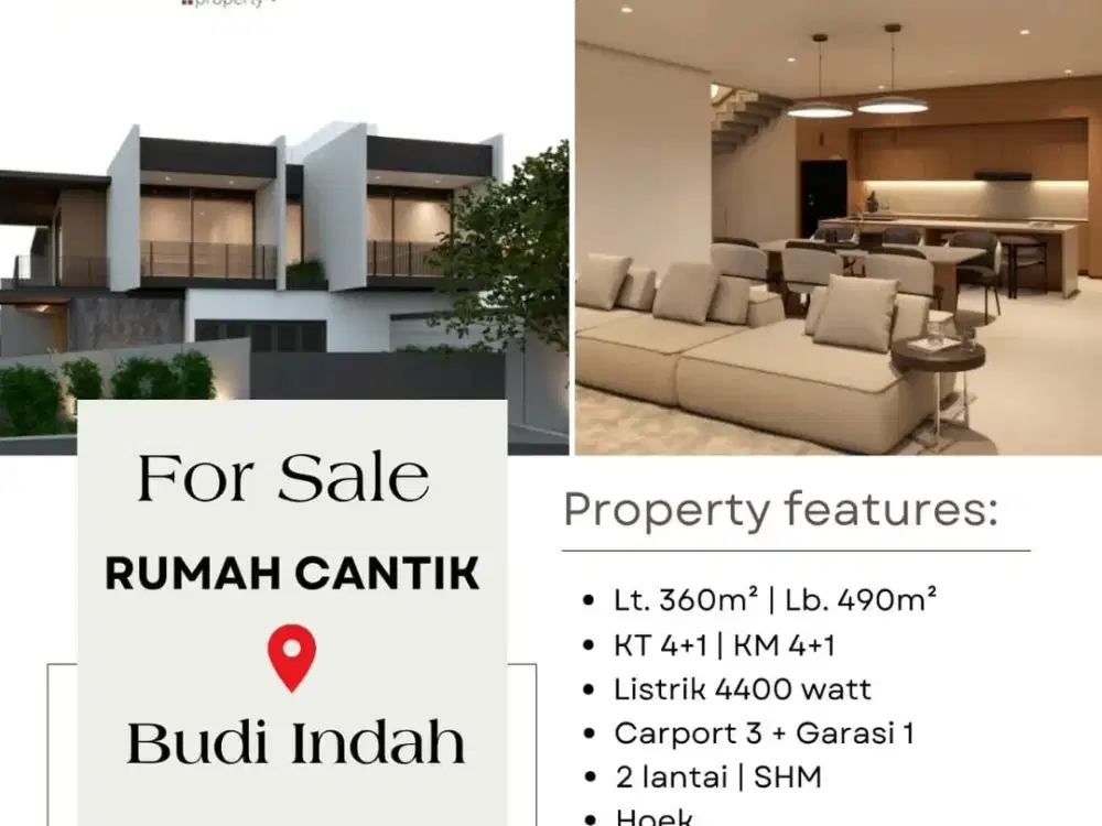 Di jual Rumah Cantik dan Bagus Posisi Hook di Budi indah Setiabudi Bandung