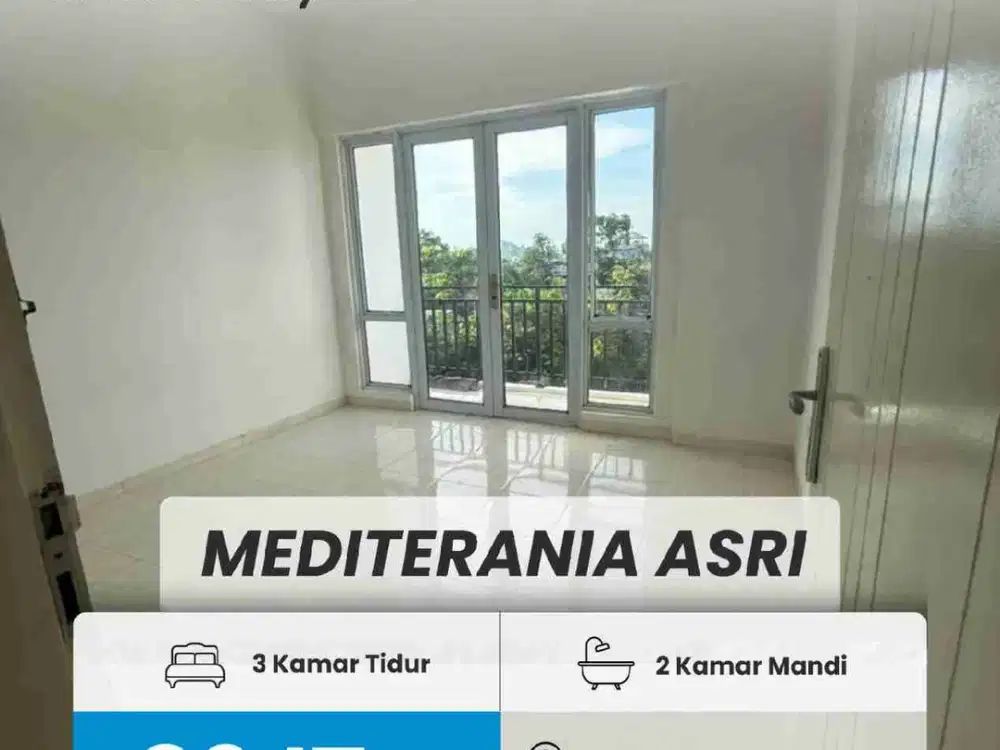 DISEWAKAN RUMAH CANTIK 2 LANTAI MEDITERANIA ASRI