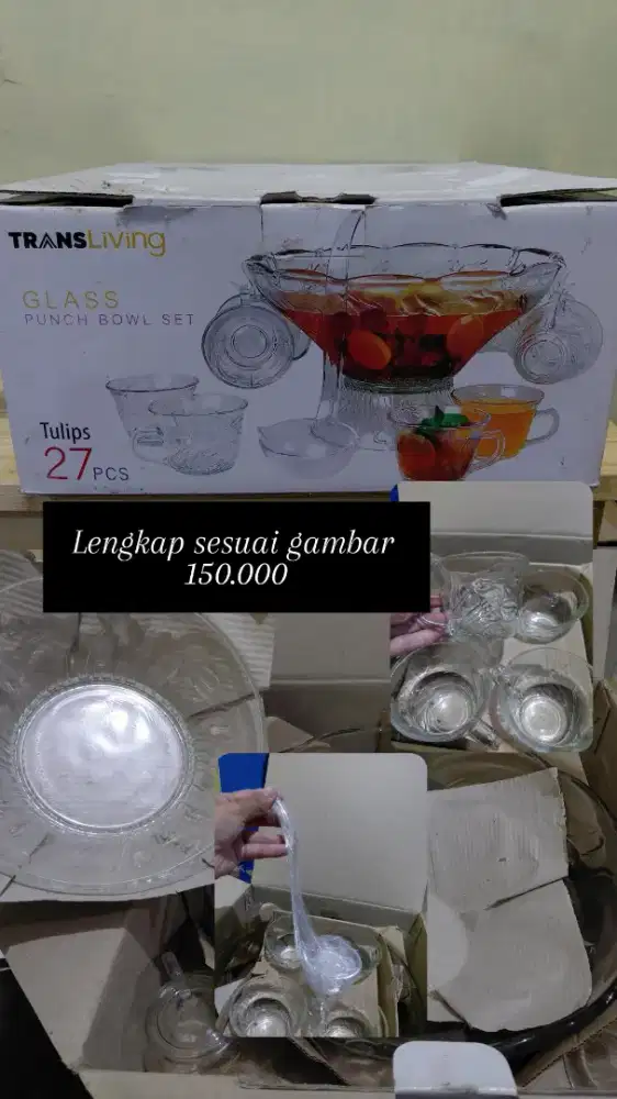 Gelas Punch Bowl Set