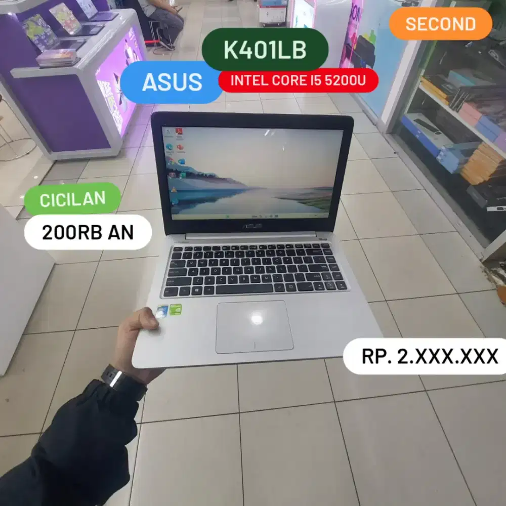 Cash / Kredit Laptop Asus K401LB Intel Core i5 5200 VGA Nvidia 2 GB