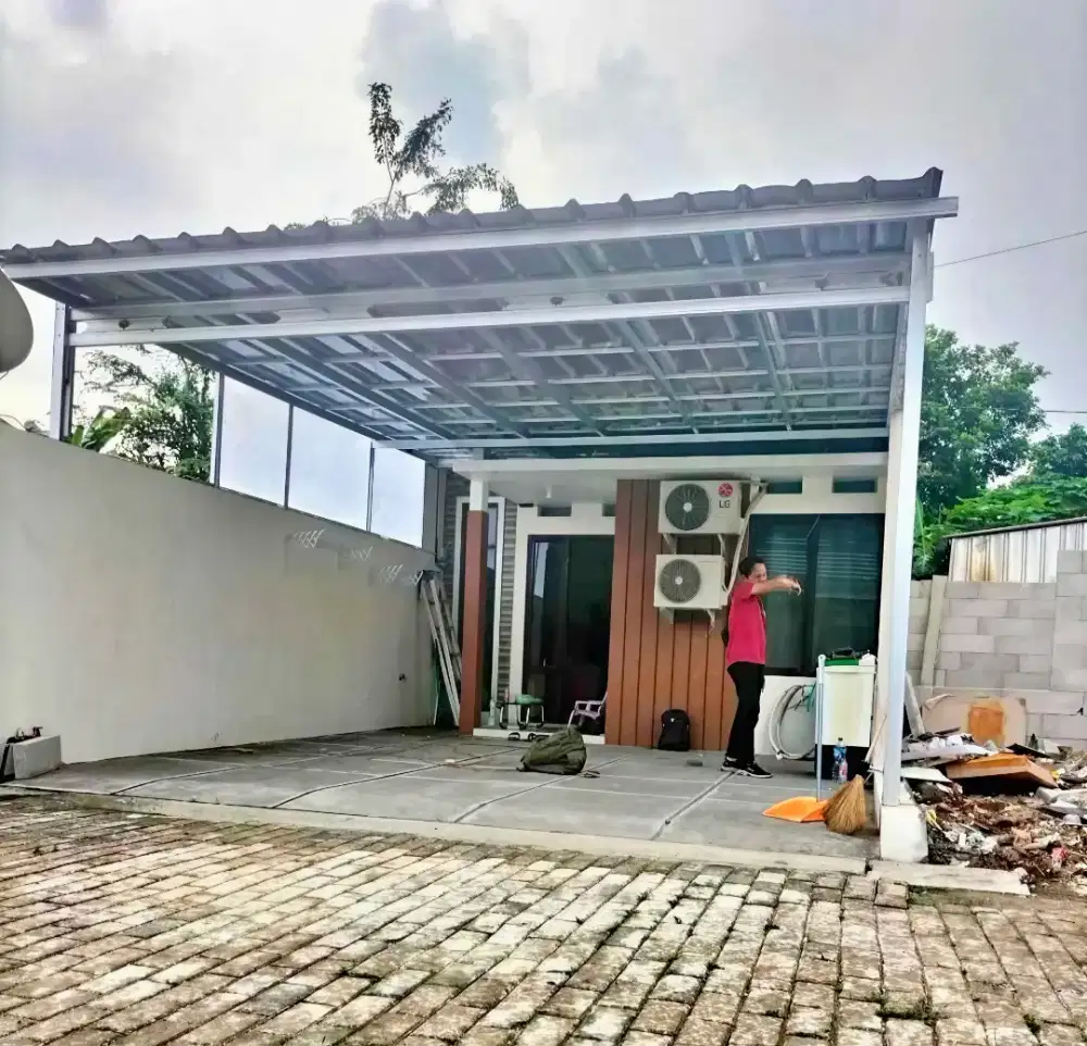 Pasang kanopi baja ringan