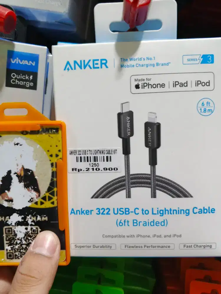 USB ANKER TYPE C TO Lightning 6FT