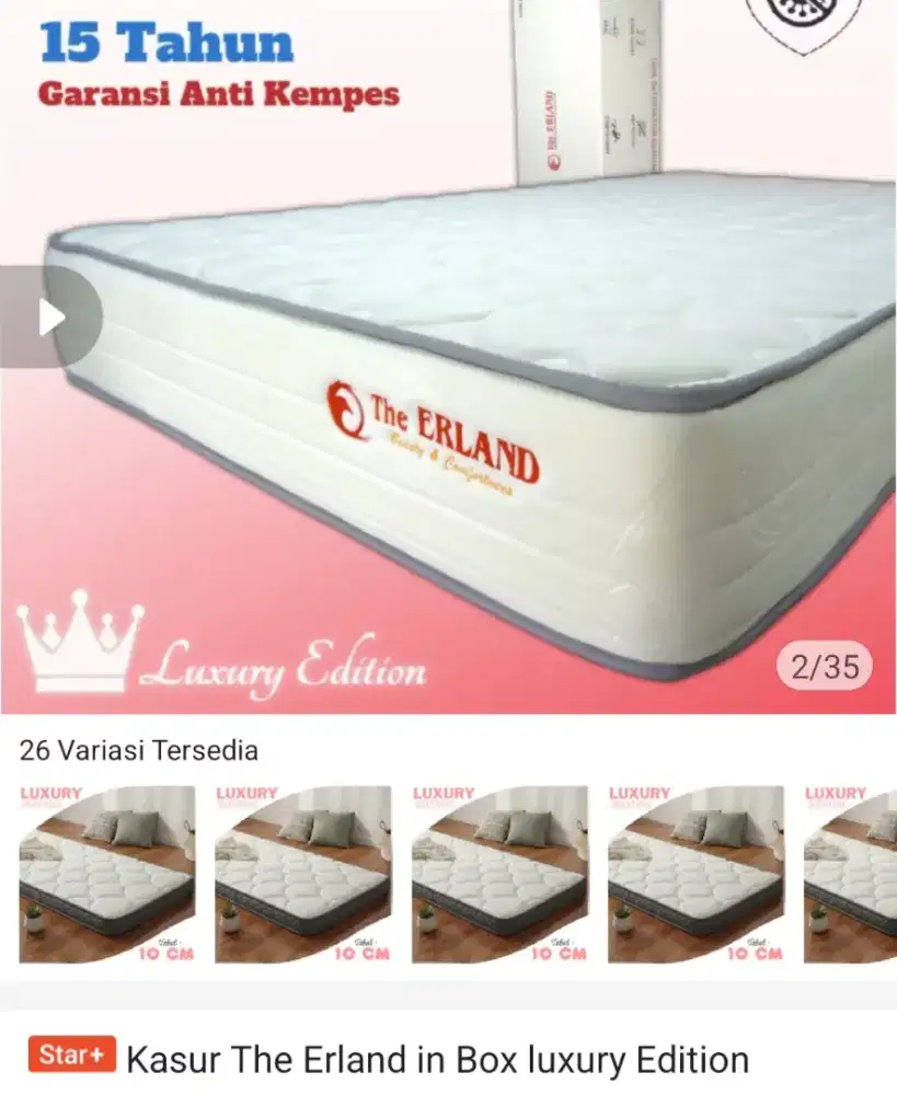 Dijual kasur the erland