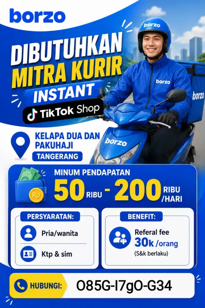 DIBUTUHKAN MITRA KURIR PROJECT TIKTOK SHOP INSTANT