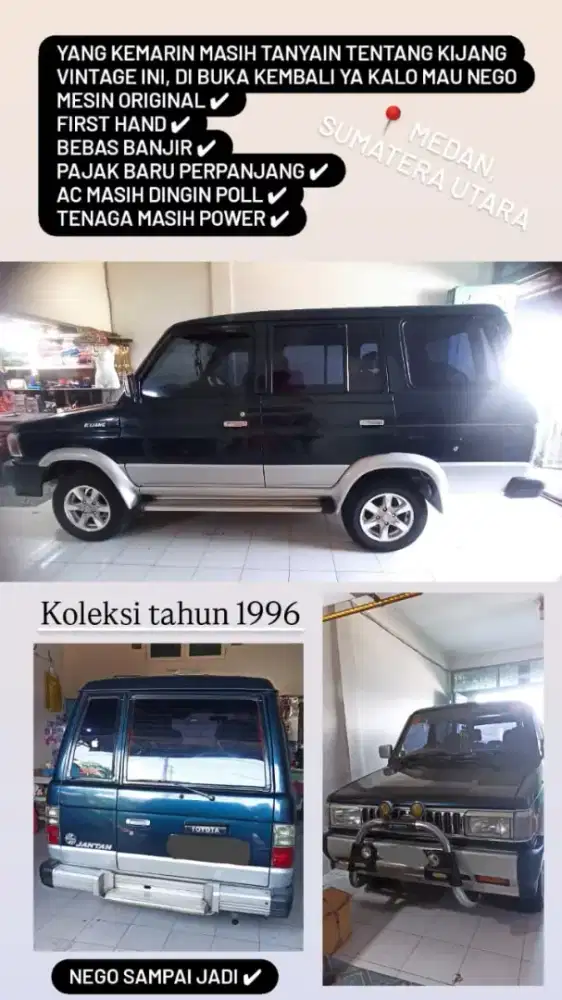 Kijang Jantan Rider Mesin 5K Manual bensin 1800cc. Tahun 1996