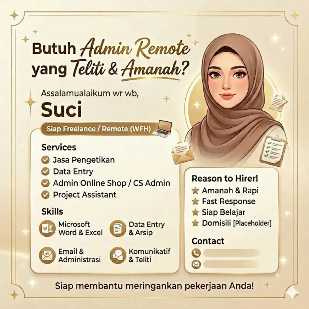 Jasa ketik & Admin (WFH