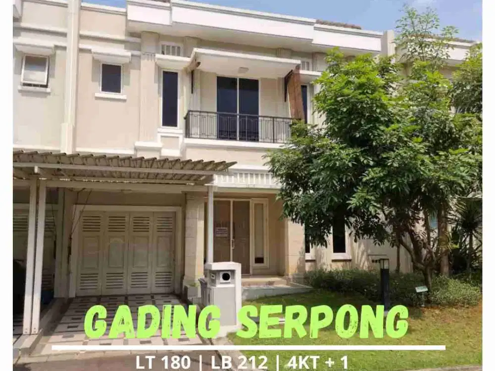 DIJUAL CEPAT RUMAH CLUSTER MAXWELL SUMMARECON GADING SERPONG 10X18 SIAP AJB 5,5M nego!