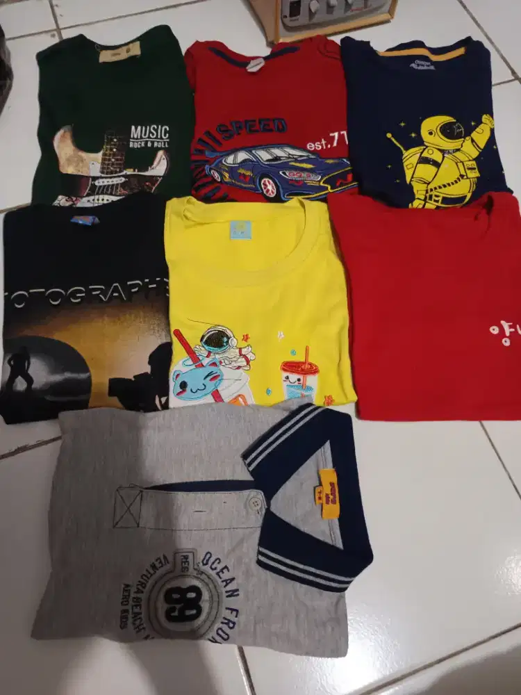Kaos anak harga 5 pcs