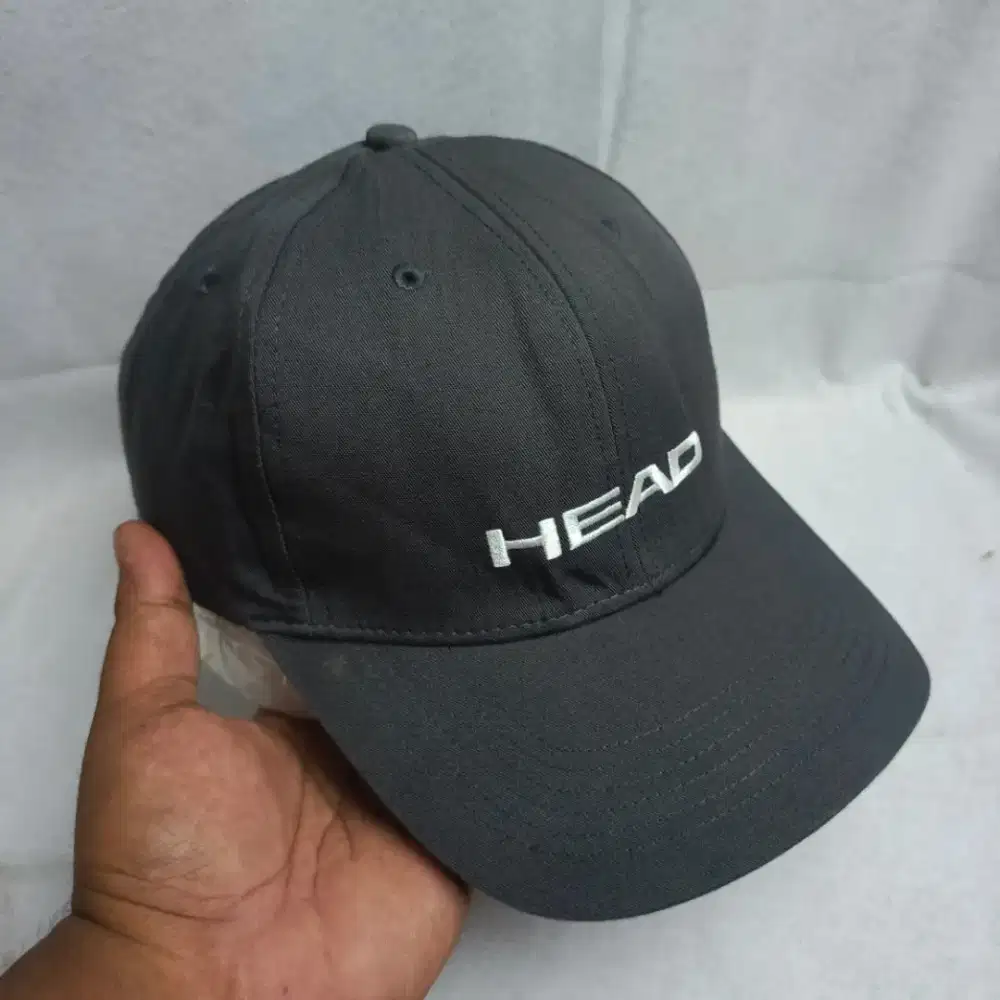 Topi Baseball HEAD Ori Grey Preloved | Topi Second Brand Sport Casual