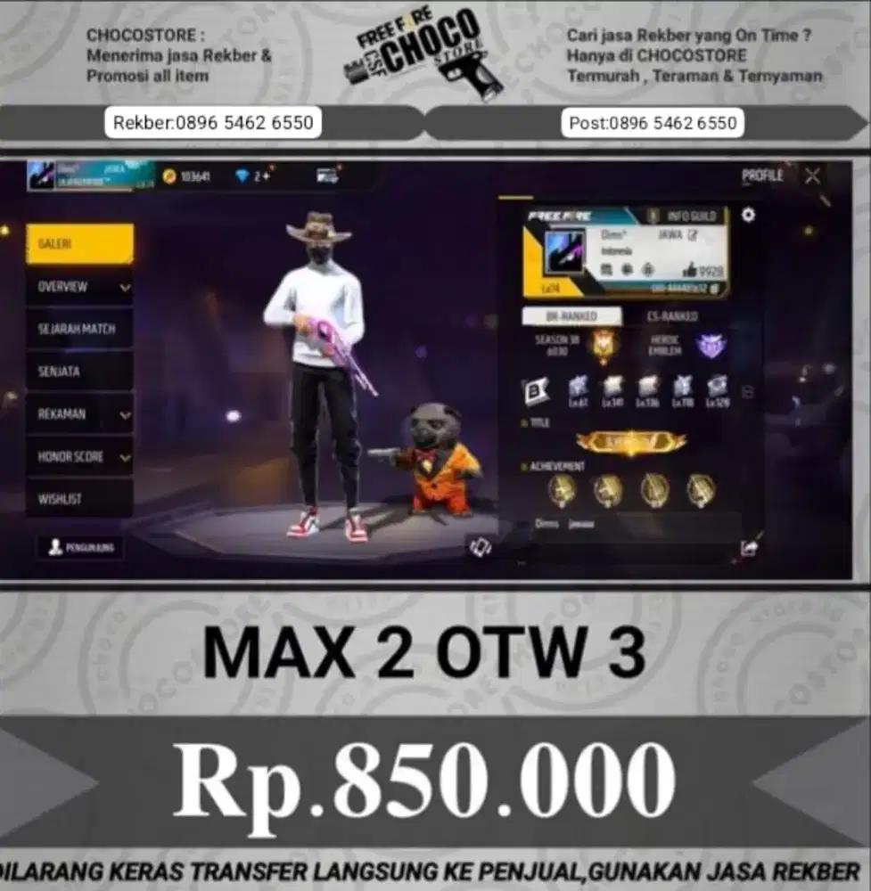 Jual Akun Fre Fire Murah Meriah Buruan Mumpung Masi ada