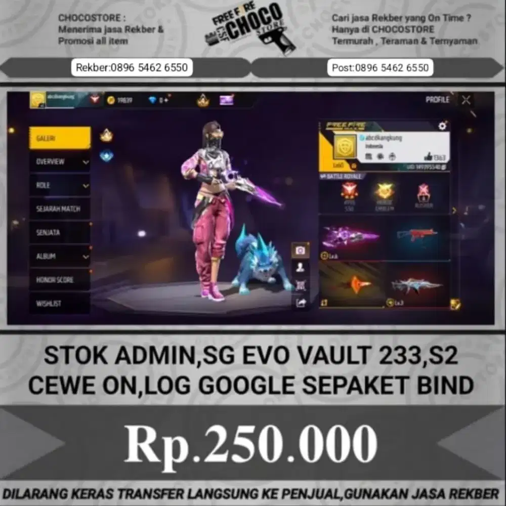 Jual Akun Fre Fire Murah Meriah Buruan Mumpung Masi ada