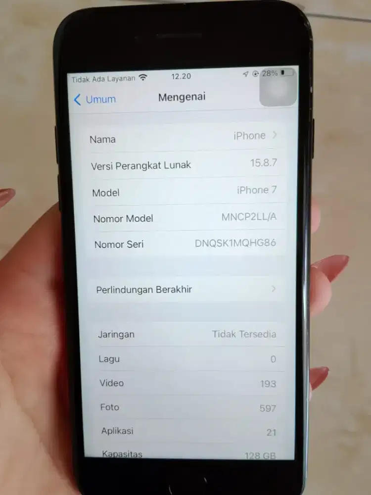 Iphone 7 128GB Hp Only eks inter