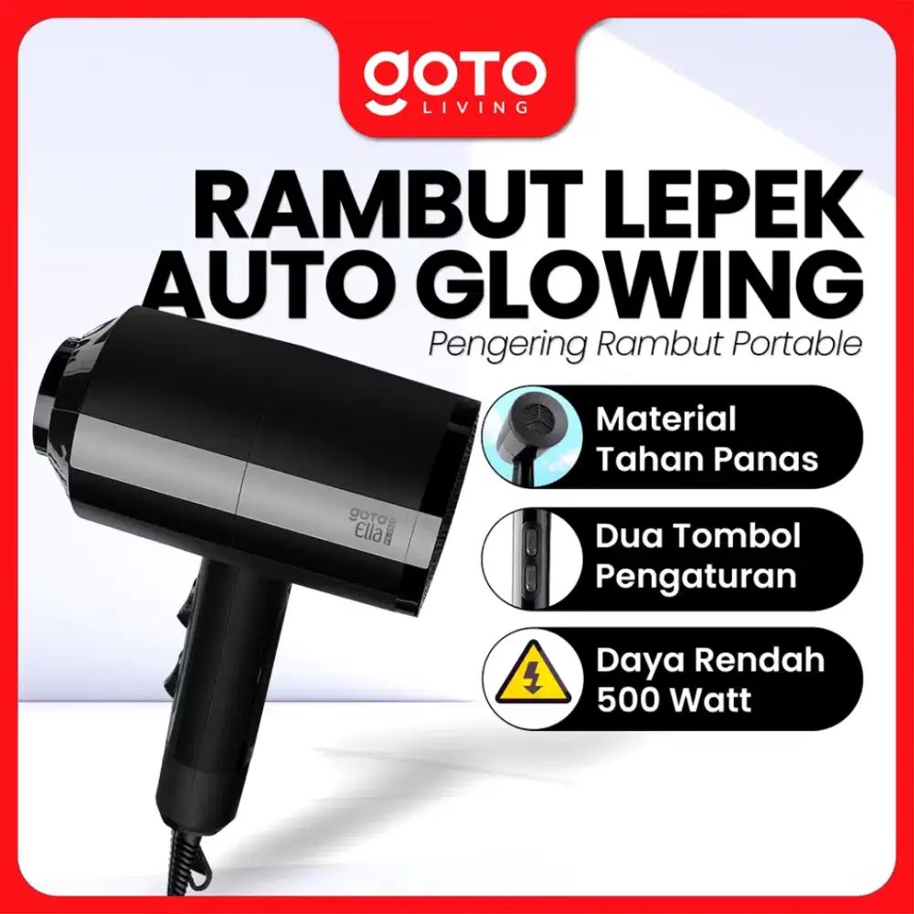 Hair Dryer GOTO Ella Portable 500W Low Watt Premium Original