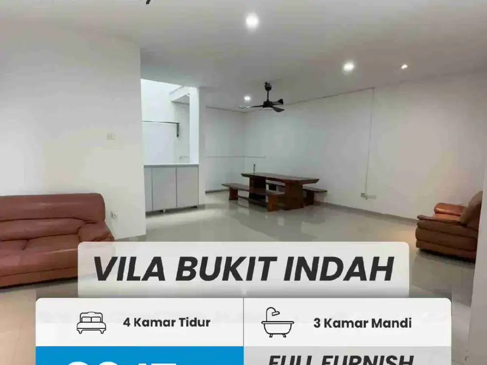 DISEWAKAN RUMAH CANTIK VILLA BUKIT INDAH