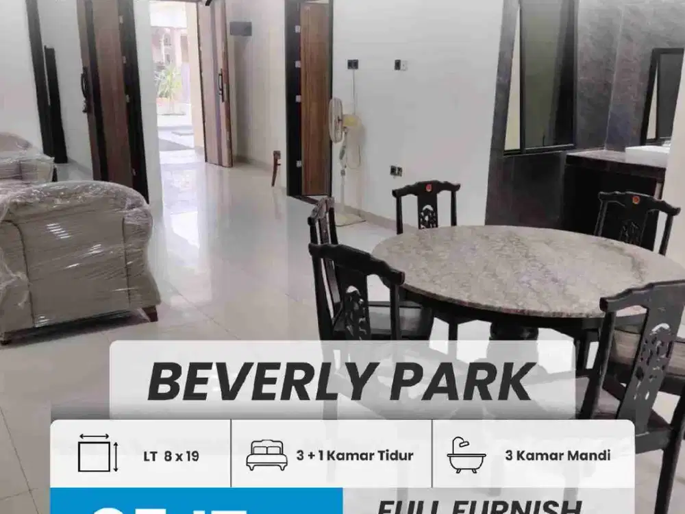 DISEWAKAN RUMAH CANTIK BEVERLY PARK, BATAM CENTER