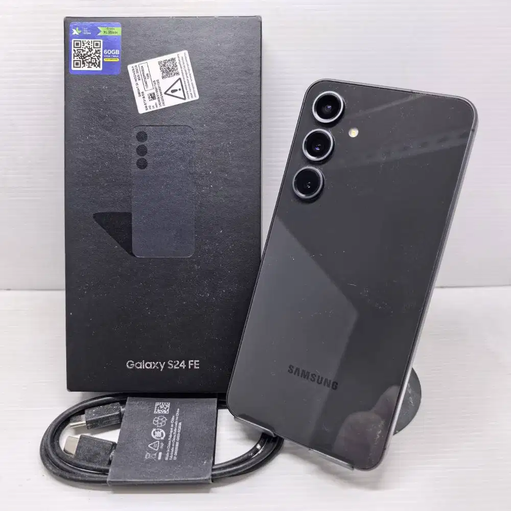 SEPERTI BARU 99,9% SAMSUNG GALAXY S24 FE 5G 8/256 GRAPHITE  EX SEIN NO