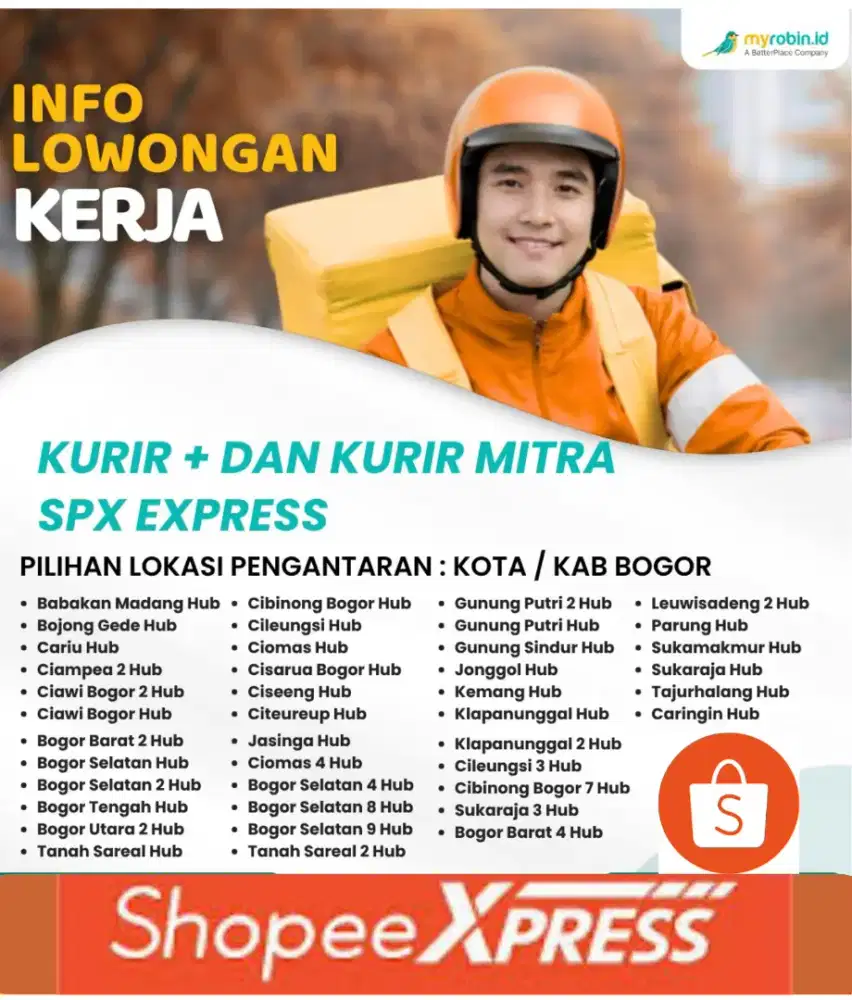 Lowongan Kurir & Driver Shopee Express Bogor Tangerang Depok