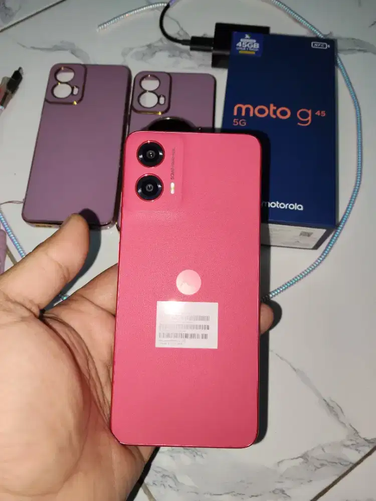MOTOROLA G45 RAM 8+8 GB ROM 256 GB. Baru 7 bulan. Ex. Cewe garansi