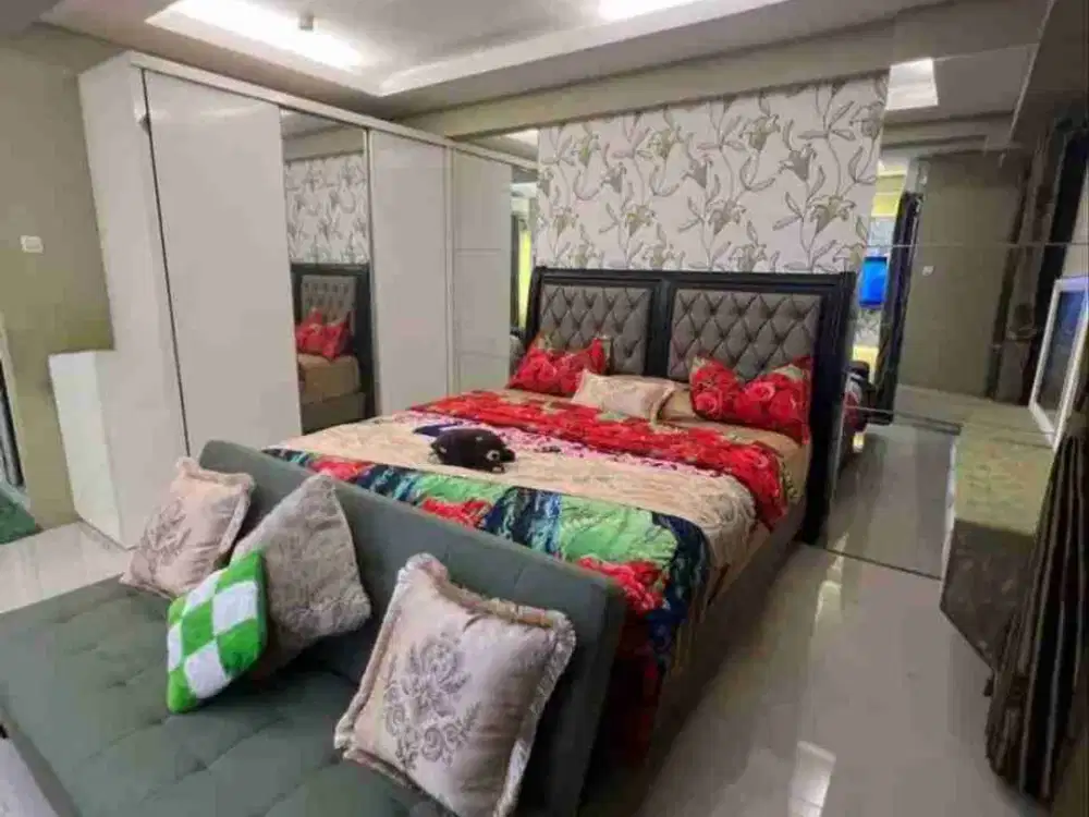 PUNCAK PERMAI FULL FURNISH BAGUS ‼️ Apartemen 2BR jadi 1 BR Surabaya Barat