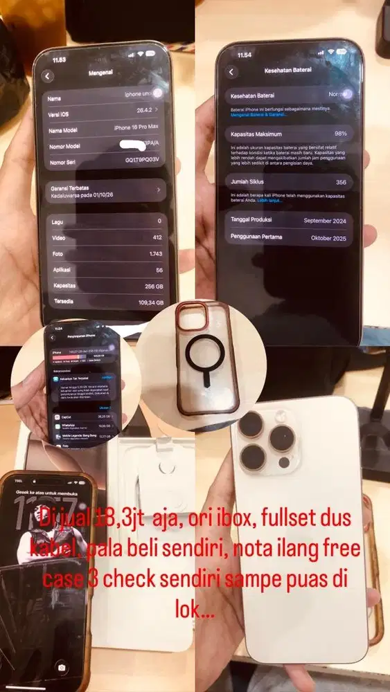 Iphone pemakaian tangan pertama