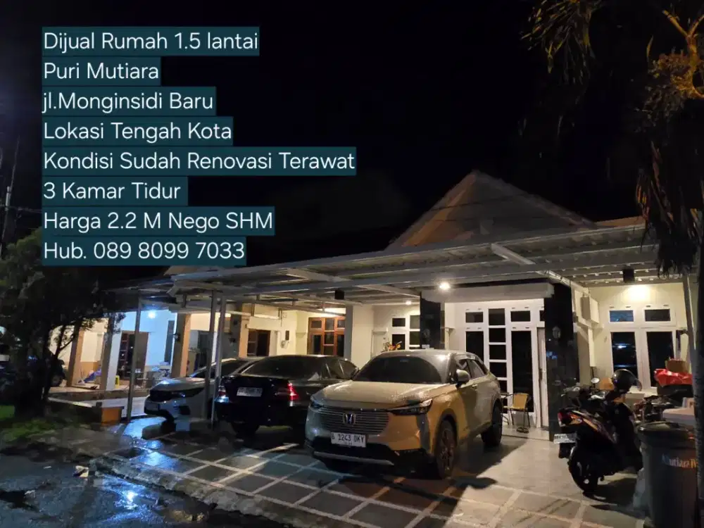 Dijual.Rumah Puri Mutiara Mks 1.5 lt Sudah Renovasi 3 Kamar SHM