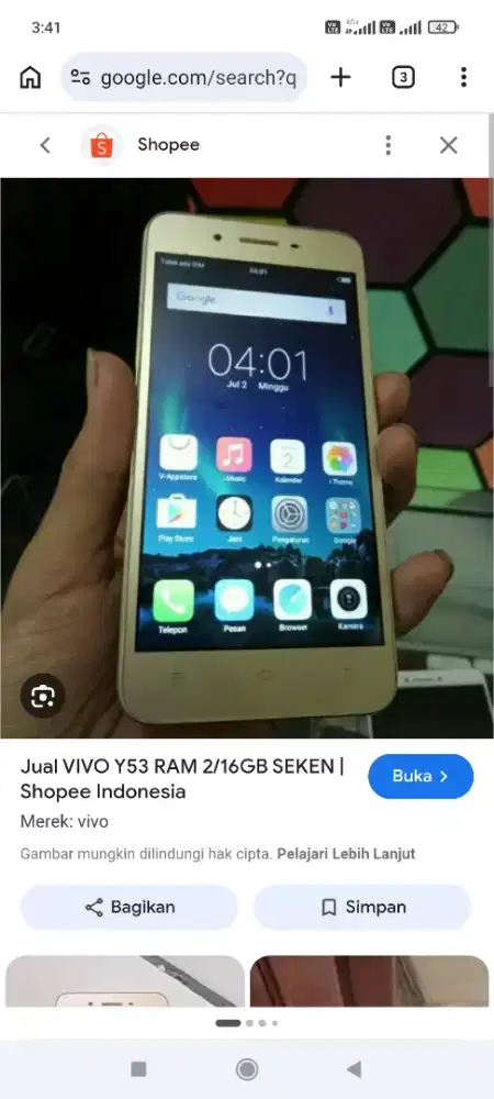 VIVO Y53 Second Pribadi