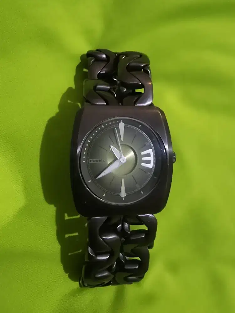 Jam tangan fossil original JR-9276 green dial gunmetal