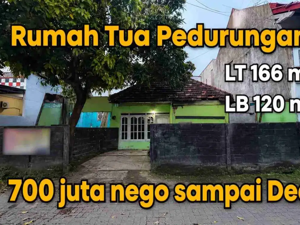 RUMAH PEDURUNGAN LOKASI STRATEGIS BANYAK DICARI KARENA DEKAT KOTA