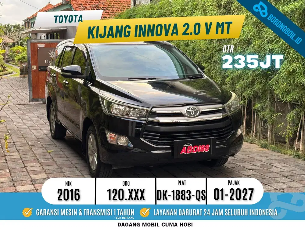 Toyota Kijang Innova 2.0 V MT 2017 ( Plat DK Asli Badung )