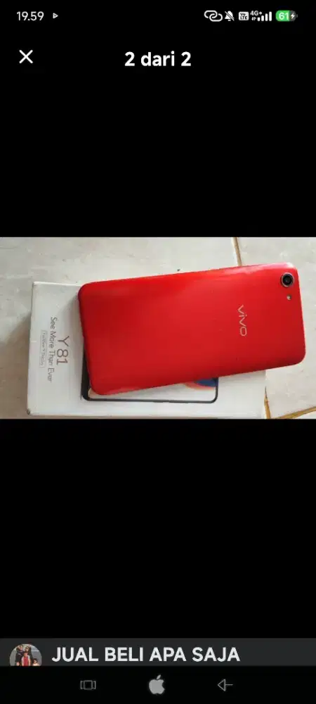 Vivo y81 ram 3/16 siap pakai LCD gerak2 garis2 kawa z dipakai msih