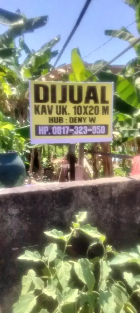 Jual tanah 1 kavling