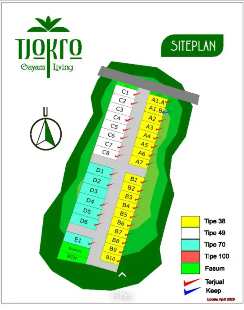 Rumah Strategis Sukoharjo kota- Tjokro Gayam living promo besar